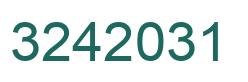 Number 3242031 green image