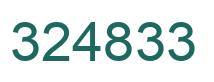 Number 324833 green image