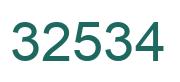 Number 32534 green image