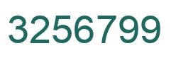 Number 3256799 green image