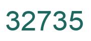 Number 32735 green image