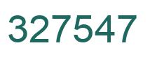 Number 327547 green image