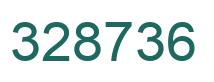 Number 328736 green image