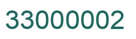 Number 33000002 green image