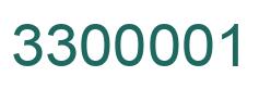 Number 3300001 green image