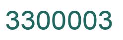 Number 3300003 green image