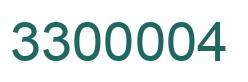 Number 3300004 green image