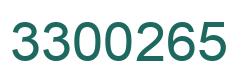 Number 3300265 green image