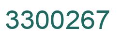 Number 3300267 green image