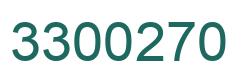 Number 3300270 green image