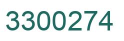 Number 3300274 green image