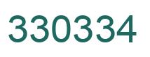 Number 330334 green image