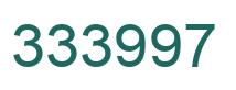 Number 333997 green image