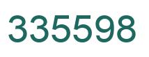 Number 335598 green image