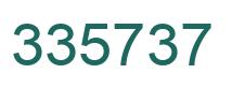 Number 335737 green image