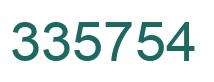 Number 335754 green image