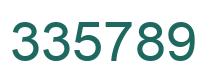 Number 335789 green image
