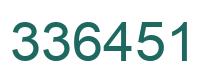Number 336451 green image