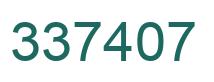 Number 337407 green image