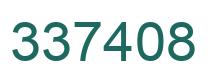 Number 337408 green image