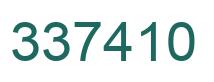 Number 337410 green image