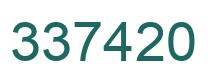 Number 337420 green image