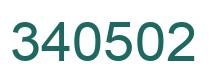 Number 340502 green image