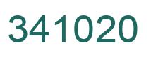 Number 341020 green image