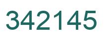 Number 342145 green image