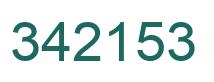Number 342153 green image