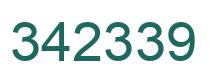 Number 342339 green image