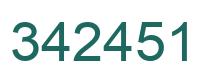 Number 342451 green image