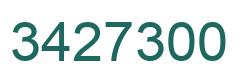 Number 3427300 green image
