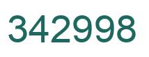 Number 342998 green image