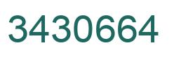 Number 3430664 green image