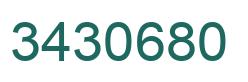 Number 3430680 green image