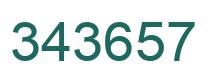 Number 343657 green image