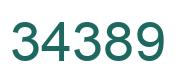 Number 34389 green image
