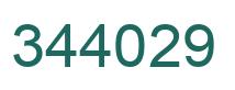 Number 344029 green image