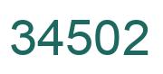 Number 34502 green image