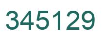 Number 345129 green image