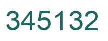 Number 345132 green image