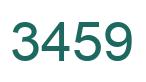 Number 3459 green image