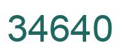 Number 34640 green image