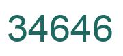 Number 34646 green image