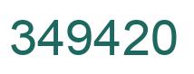 Number 349420 green image