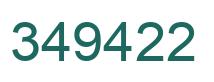 Number 349422 green image