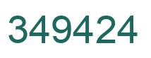 Number 349424 green image