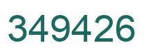 Number 349426 green image
