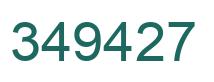 Number 349427 green image
